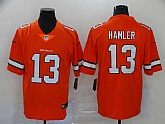 Nike Broncos 13 KJ Hamler Orange 2020 NFL Draft Color Rush Limited Jersey,baseball caps,new era cap wholesale,wholesale hats